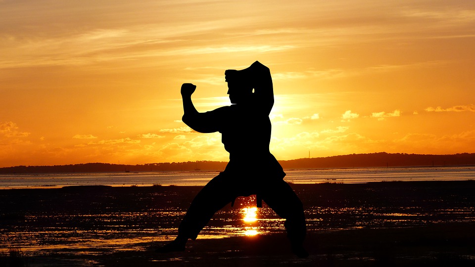 karate-sunset